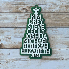 Load image into Gallery viewer, Christmas Tree Name Ornament
