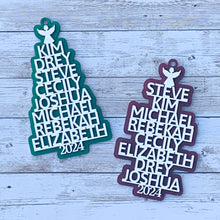 Load image into Gallery viewer, Christmas Tree Name Ornament