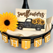 Load image into Gallery viewer, Black Sunflower tier tray pieces OR set (tray display only)