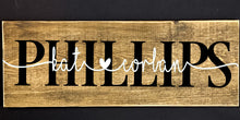 Load image into Gallery viewer, Personalized Sweetheart sign - Names and Heart Wooden sign
