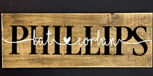Load image into Gallery viewer, Personalized Sweetheart sign - Names and Heart Wooden sign