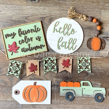 Load image into Gallery viewer, Fall Pumpkin Truck Tier Tray pieces OR Set