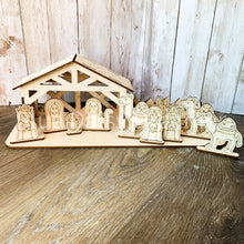 Load image into Gallery viewer, DIY Wooden Nativity Kit