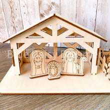 Load image into Gallery viewer, DIY Wooden Nativity Kit