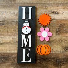 Load image into Gallery viewer, Seasonal Home Sign with 4 interchangeable season pieces
