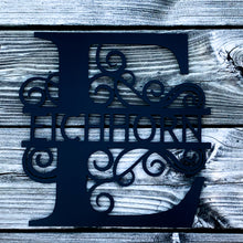 Load image into Gallery viewer, Family Initial and Name Wood Sign