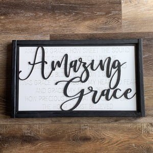 Amazing Grace Framed Sign