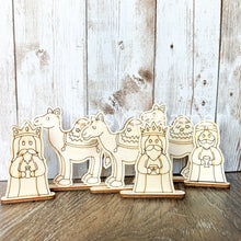 Load image into Gallery viewer, DIY Wooden Nativity Kit