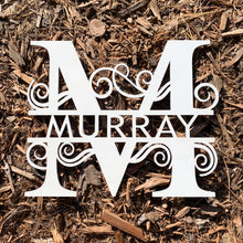 Load image into Gallery viewer, Family Initial and Name Wood Sign