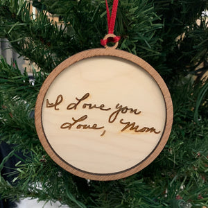 Custom Handwriting Ornament