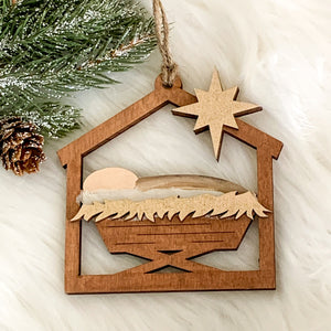 Baby Jesus in Manger Ornament