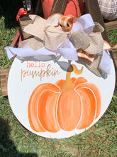 Load image into Gallery viewer, Hello Pumpkin Fall door hanger
