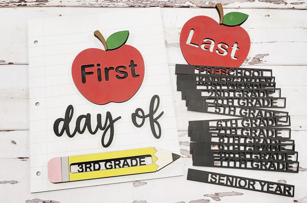First and Last Day of School Photo Sign