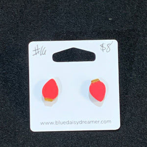 Wooden earrings - studs
