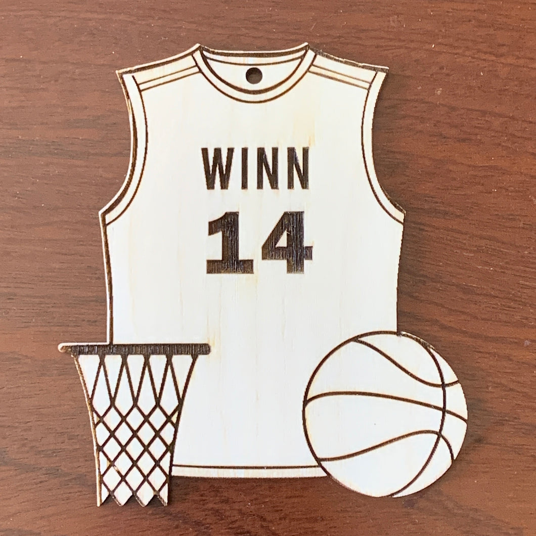 Personalized Sports Jersey Christmas Ornament