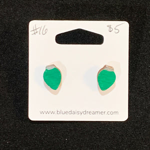 Wooden earrings - studs