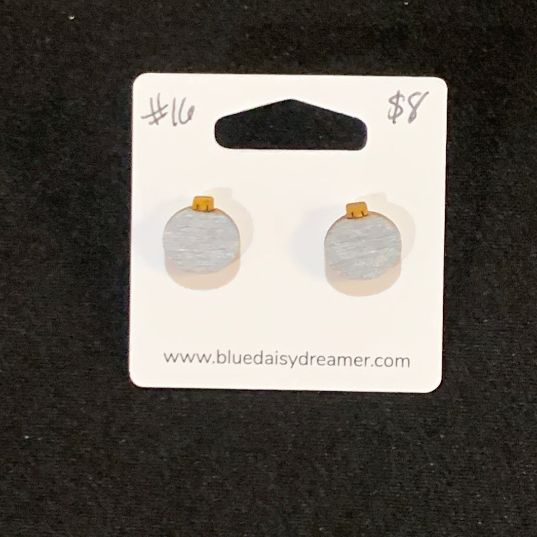 Wooden earrings - studs
