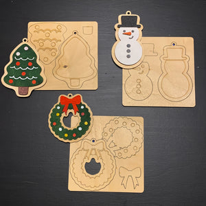 Tree/Snowman/Wreath Ornament Craft Kit