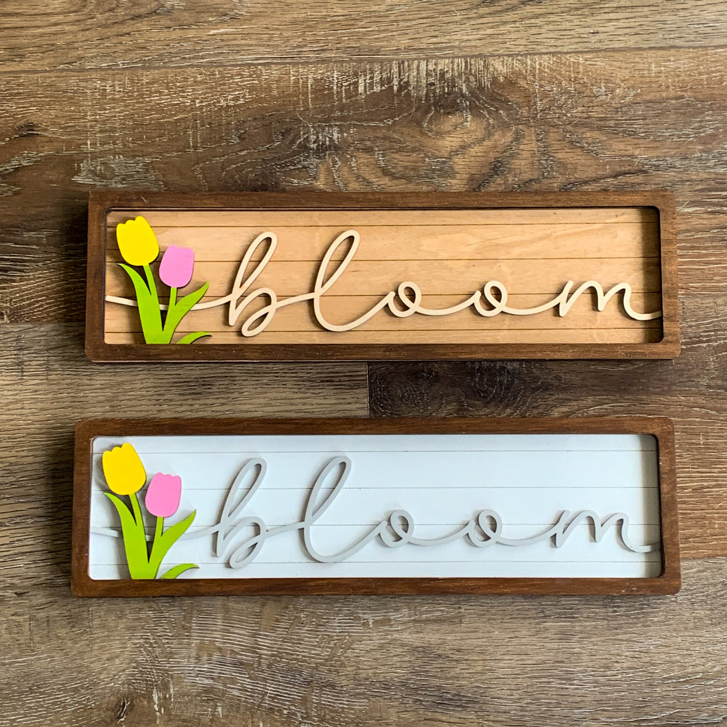 Bloom layered spring sign