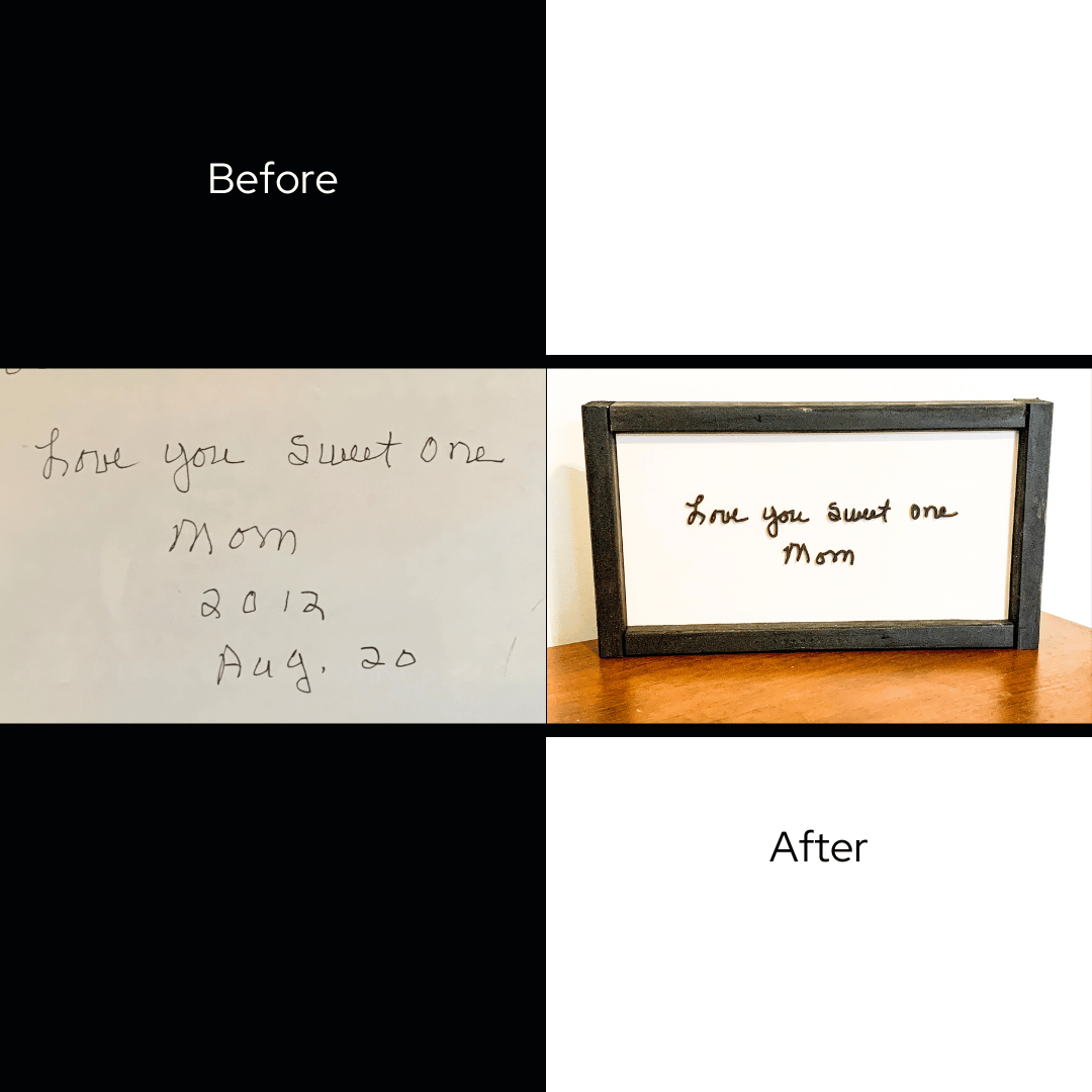 Handwriting Sign Image Custom Handwriting Sign – Blue Daisy Dreamer