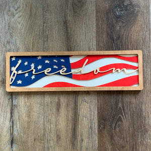 Patriotic Flag Freedom sign