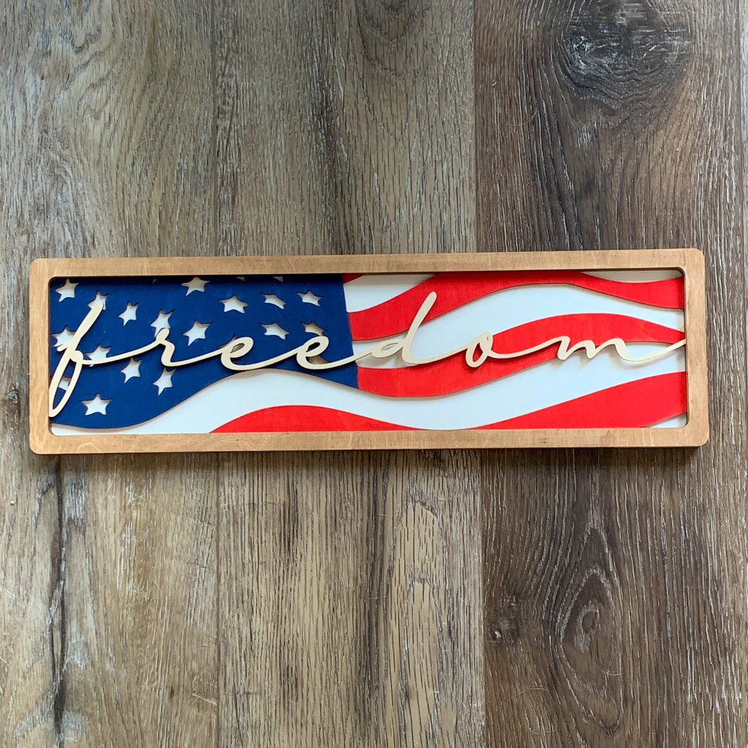 Patriotic Flag Freedom sign