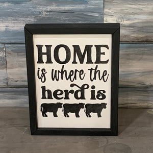 Home is where the herd is sign