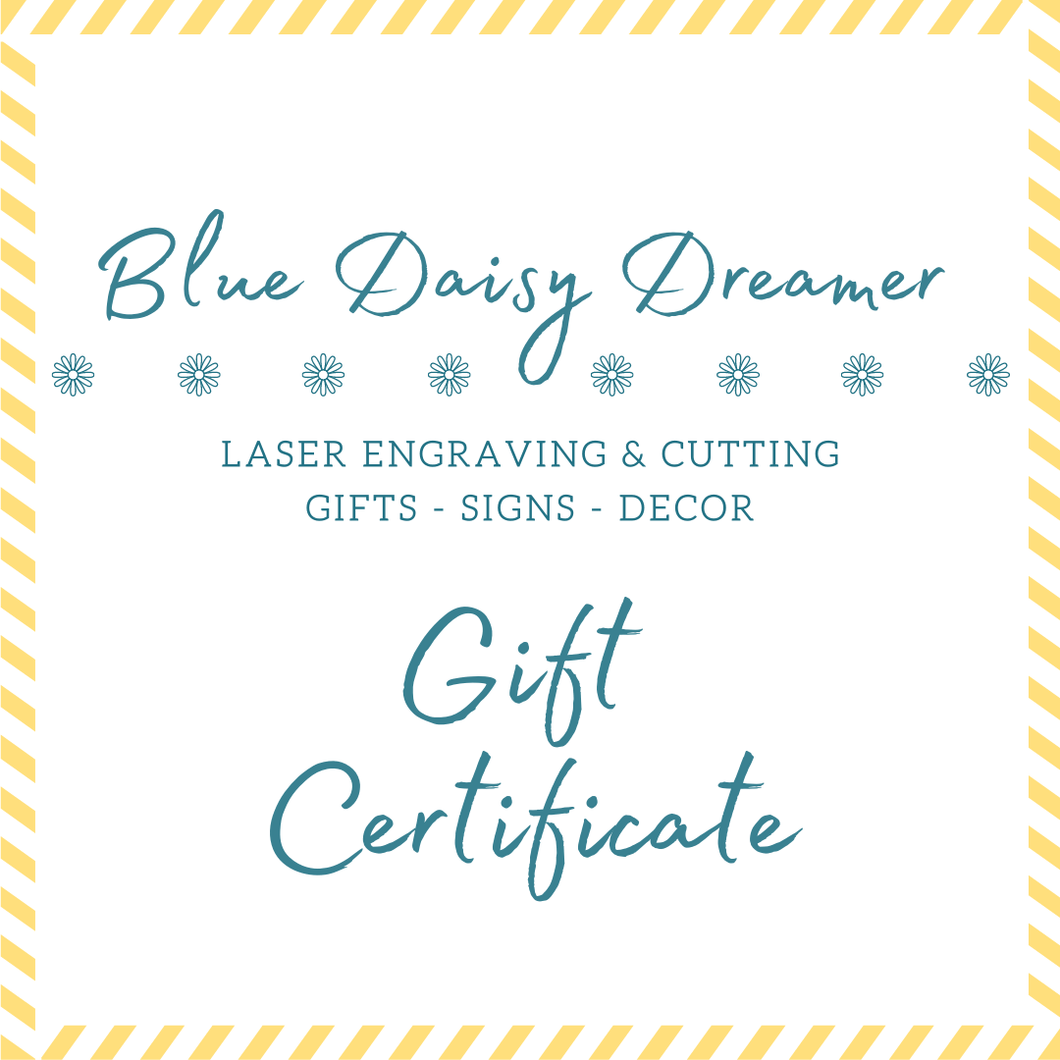Blue Daisy Gift Card