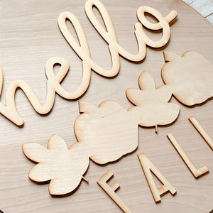 DIY Interchangeable Seasonal Hello Door Hanger Sign KIT