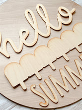 Load image into Gallery viewer, DIY Interchangeable Seasonal Hello Door Hanger Sign KIT
