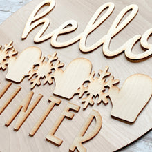 Load image into Gallery viewer, DIY Interchangeable Seasonal Hello Door Hanger Sign KIT
