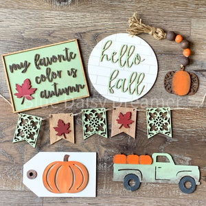 Fall Pumpkin Truck Tier Tray pieces OR Set