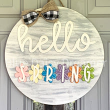 Load image into Gallery viewer, Interchangeable Seasonal Hello sign (painted)
