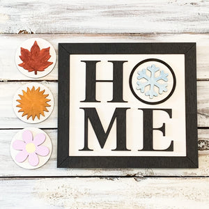 Wooden Home Interchangeable Sign