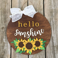 Load image into Gallery viewer, Hello Sunshine door sign
