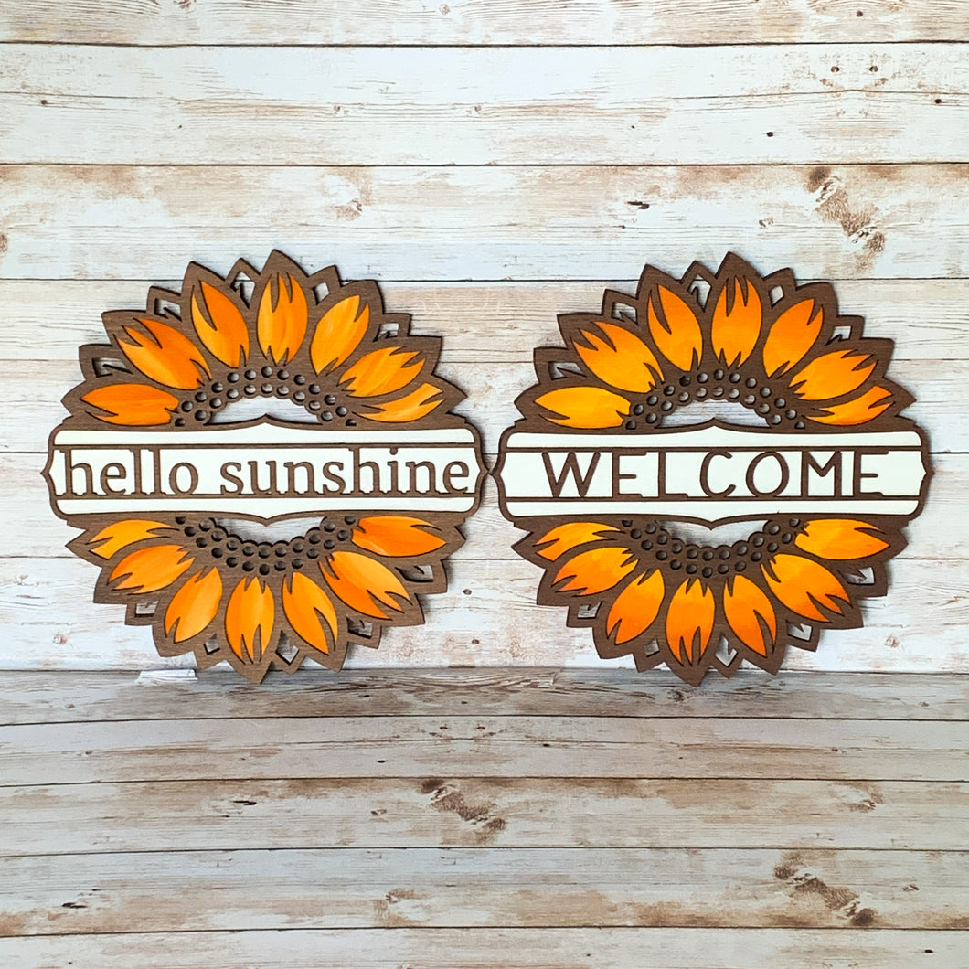 Sunflower Door Hanger Sign