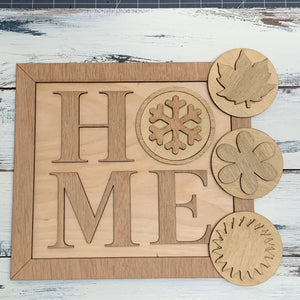 Wooden Home Interchangeable Sign Kit