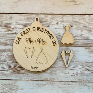 Wholesale First Christmas as Mr and Mrs Ornament