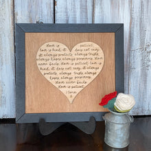 Load image into Gallery viewer, 1 Corinthians 13 Love is Wooden Sign
