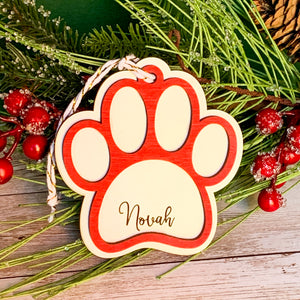 Wood paw pet ornaments