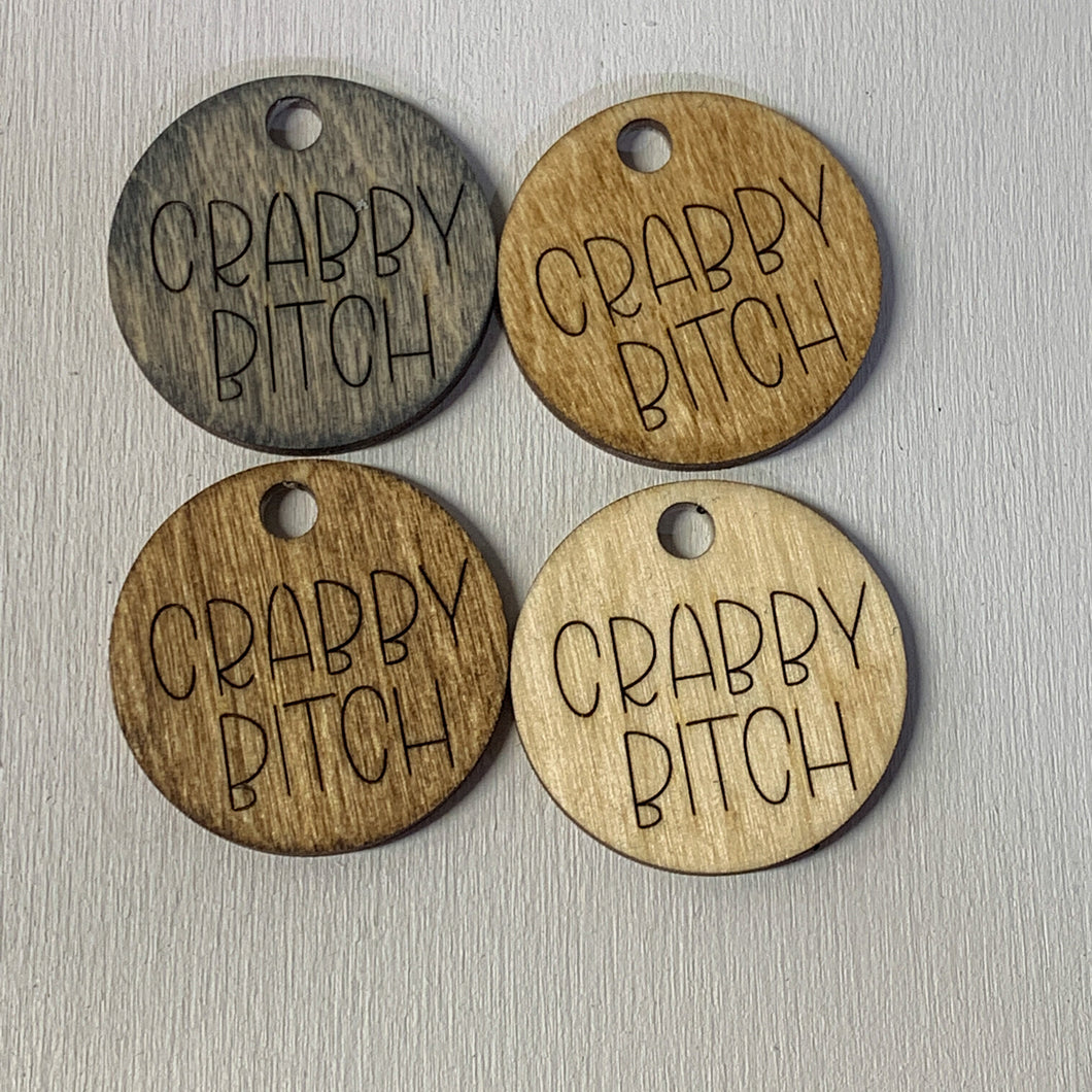 Wholesale Wood Crab Wine Tag