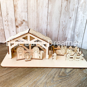 DIY Wooden Nativity Kit