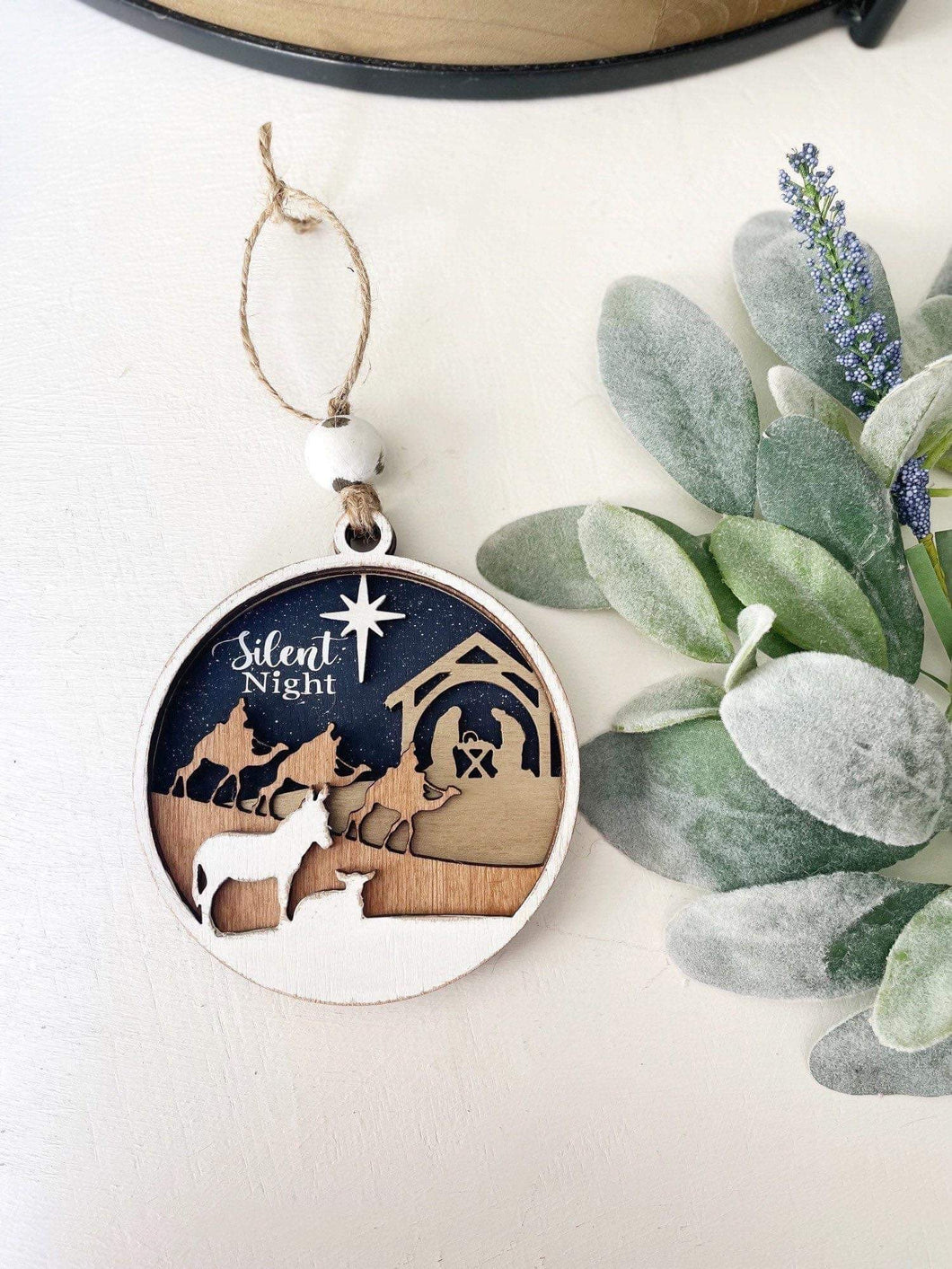 Wholesale Wood and Acrylic 4 layer nativity ornament