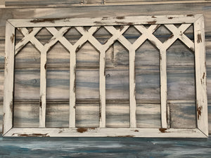 Distressed Faux Window Lattice