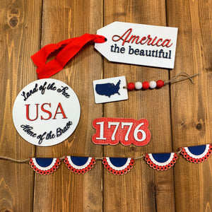 Patriotic Tier Tray Set