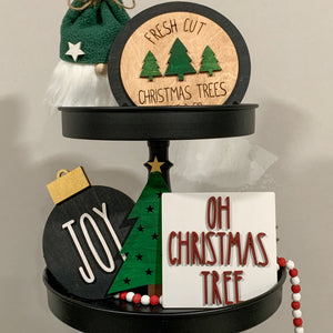 Christmas Tier Tray set (painted)