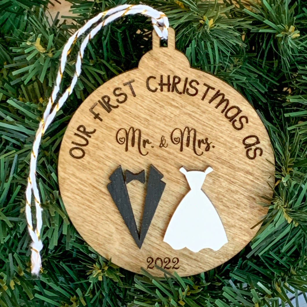 Our First Christmas as Mr and Mrs Ornament
