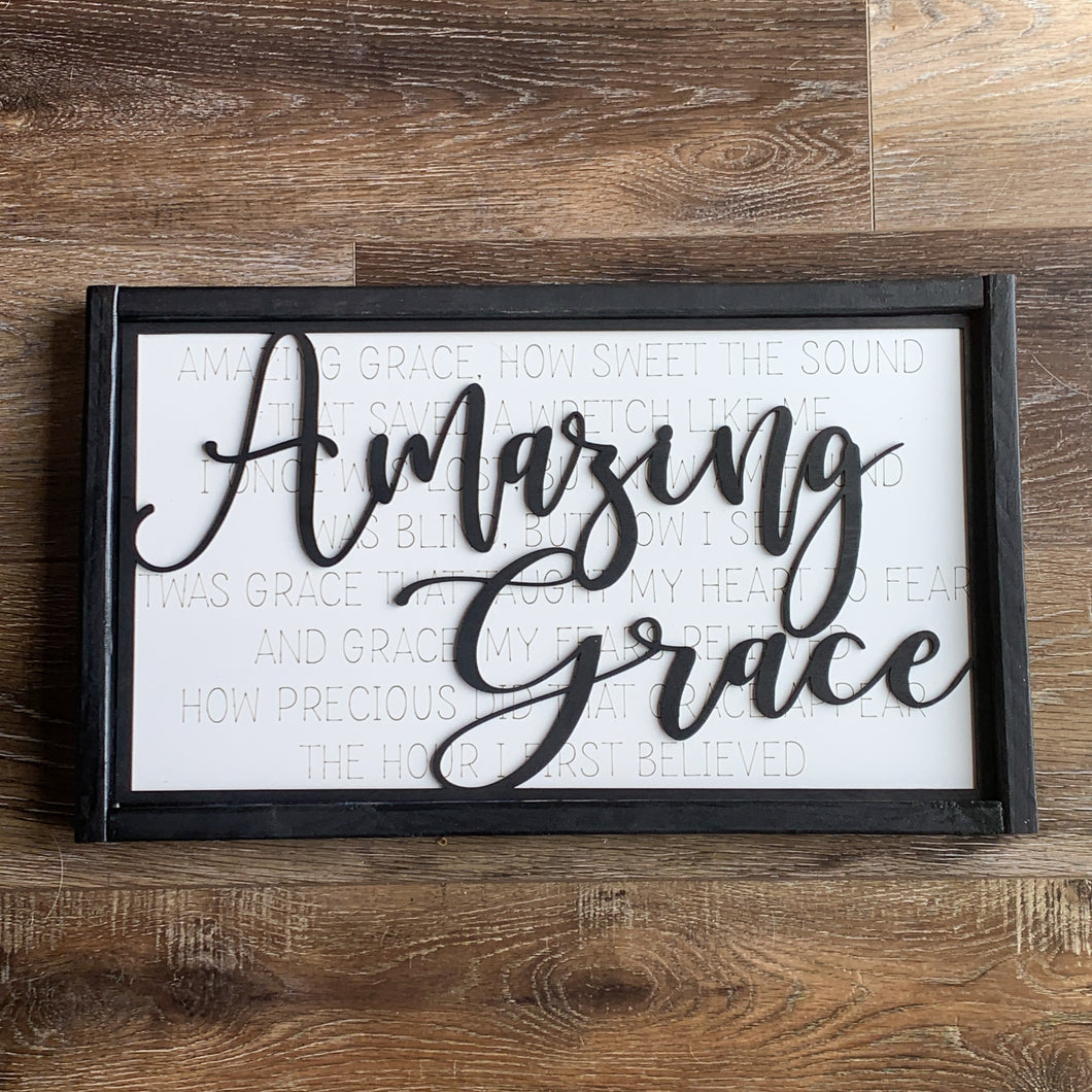 Amazing Grace Framed Sign