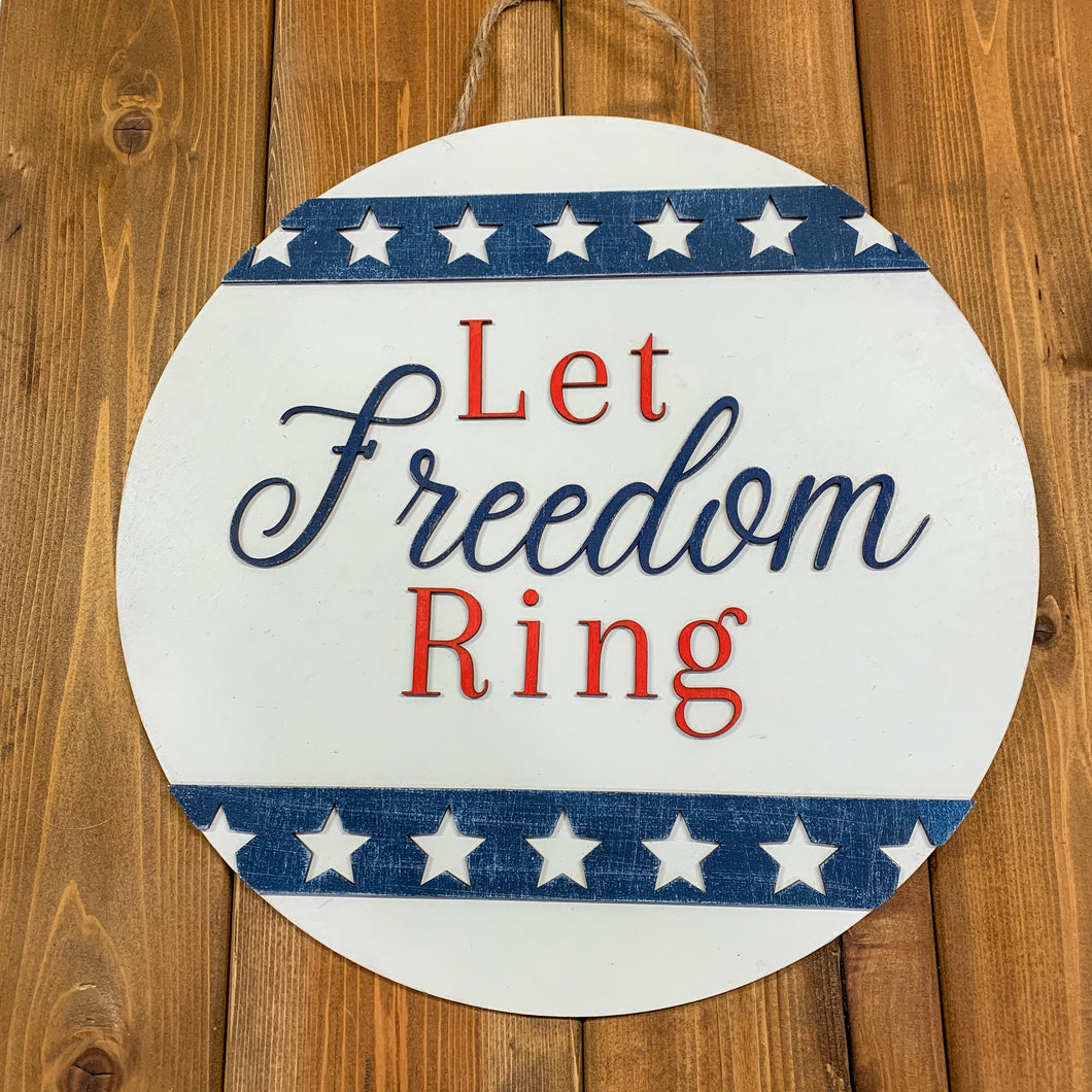 Let Freedom Ring door hanger
