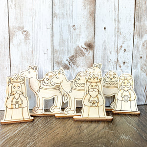 DIY Wooden Nativity Kit